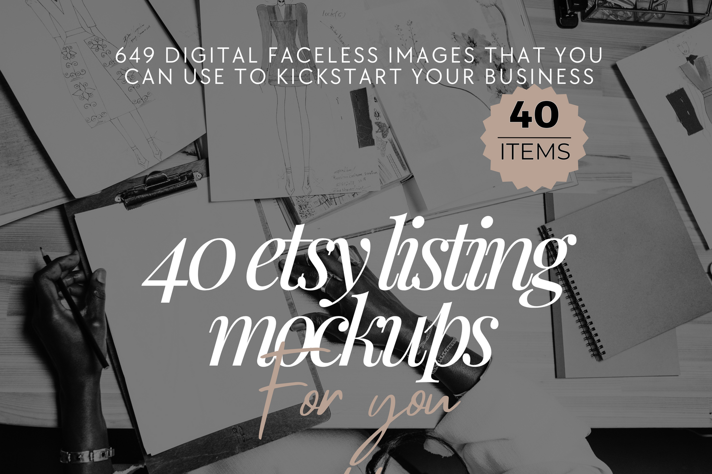40 maquetas de anuncios de Etsy