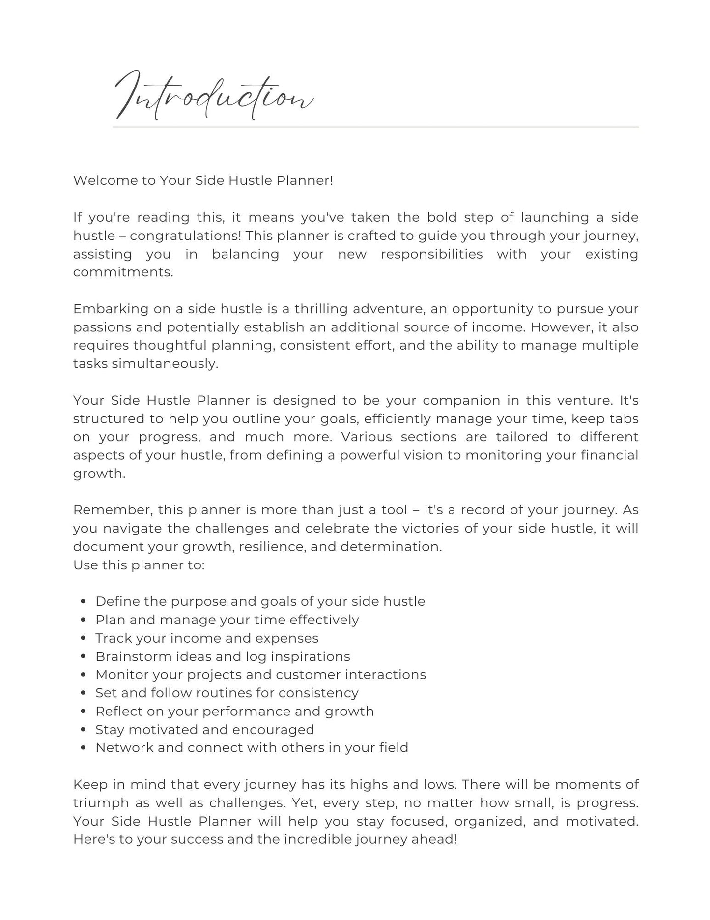 Suivi des activités secondaires