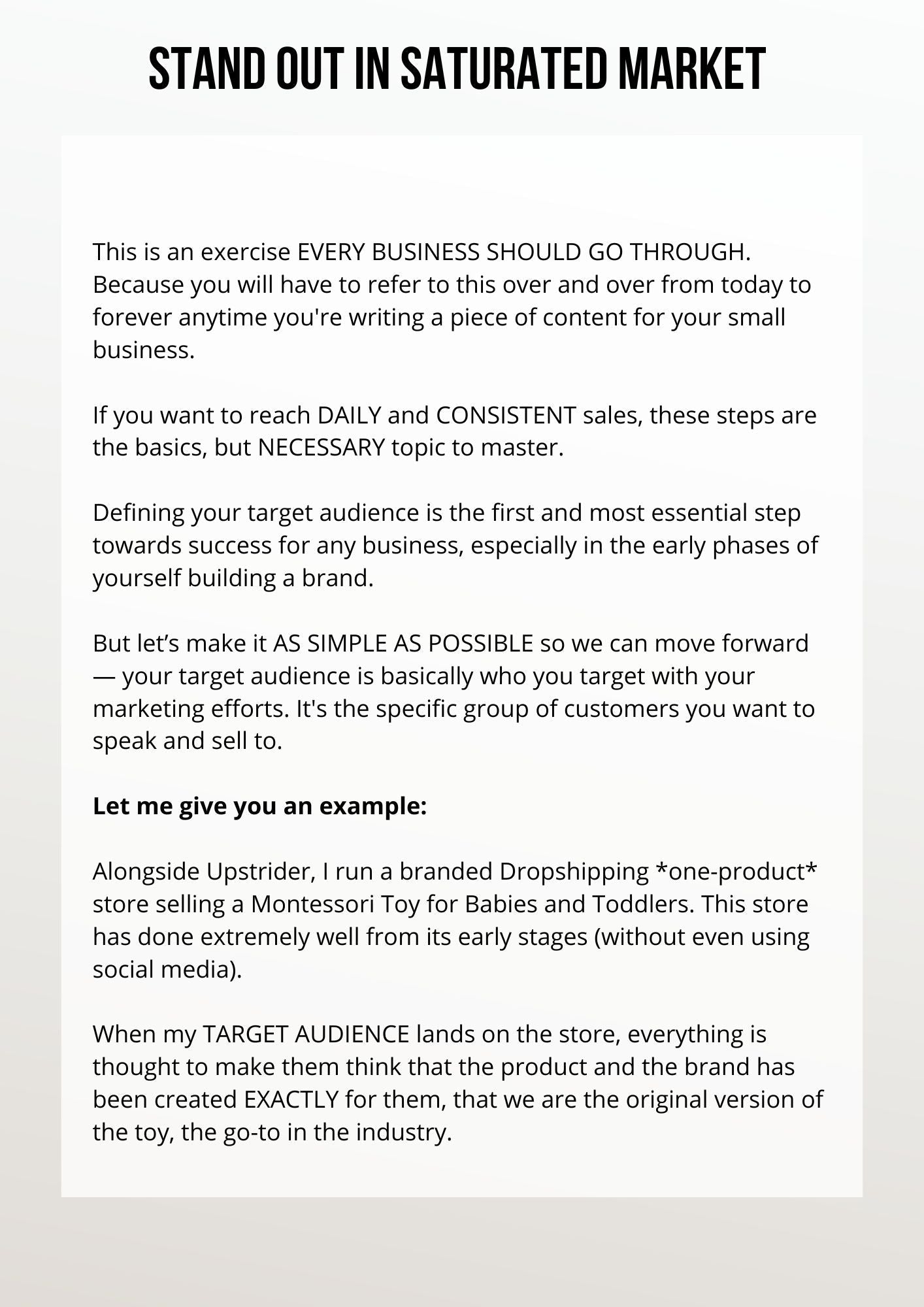 Comment se démarquer sur un marché saturé